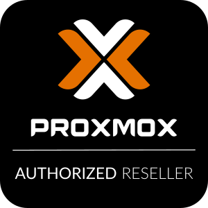 Badge 'Authorized reseller' di Proxmox©.